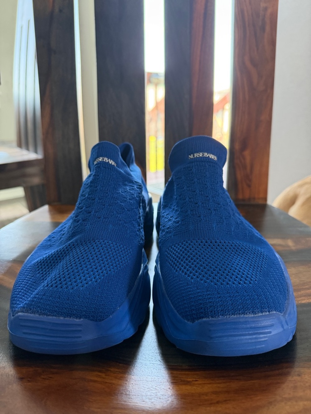 Nurse Babes Blue Knit Athletic Shoes for Women